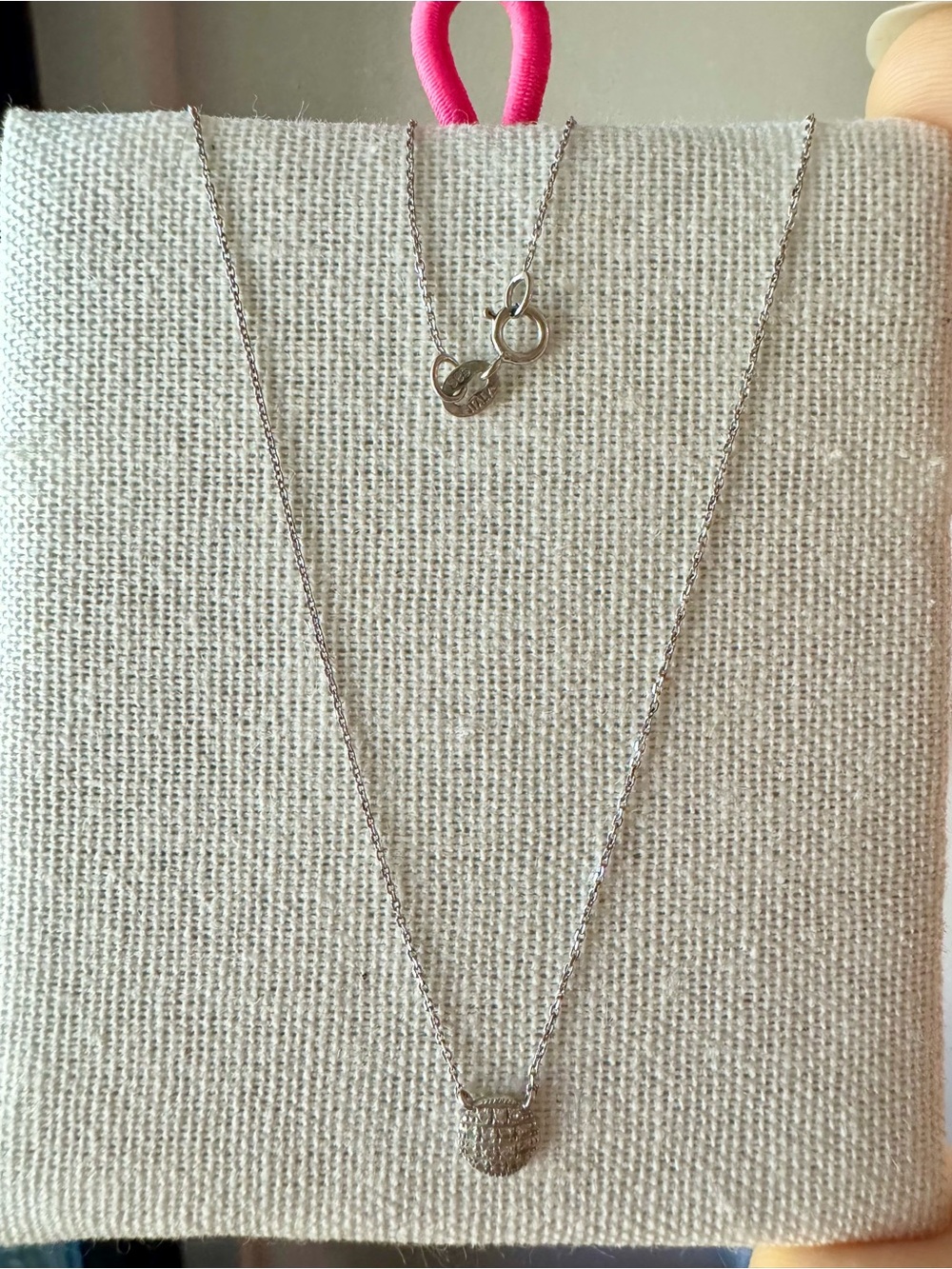 Dana Rebecca Designs 14k Gold Lauren Joy 16” Mini Disk Necklace w/ pave diamonds